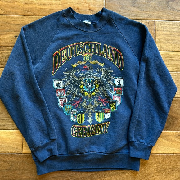 Screen Stars 90s Vintage Feuerschiff Hamburg Print Sweater Weiss L 554